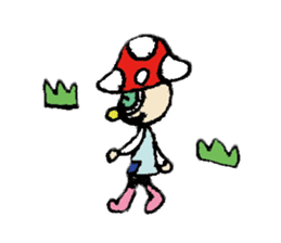 Mushroom boy of life. sticker #12451053