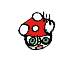 Mushroom boy of life. sticker #12451059