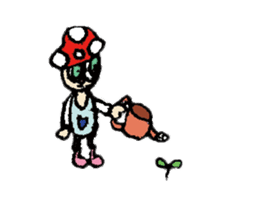 Mushroom boy of life. sticker #12451063