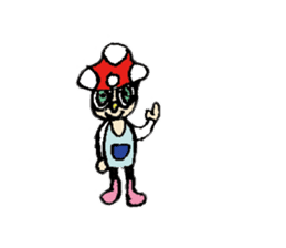 Mushroom boy of life. sticker #12451064