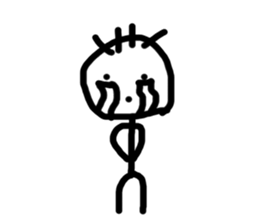 four strand of hair sticker #12454601