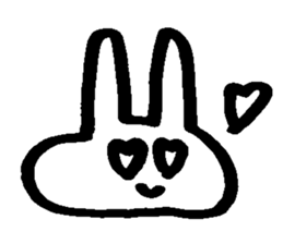 Melts rabbit sticker sticker #12454794