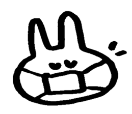 Melts rabbit sticker sticker #12454815