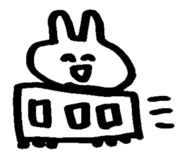 Melts rabbit sticker sticker #12454821