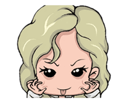 Elegant girl- Q version of everyday life sticker #12456343