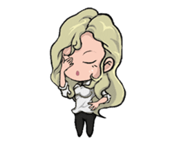 Elegant girl- Q version of everyday life sticker #12456349