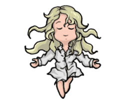 Elegant girl- Q version of everyday life sticker #12456350