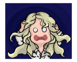 Elegant girl- Q version of everyday life sticker #12456351