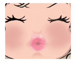 Elegant girl- Q version of everyday life sticker #12456355