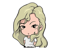 Elegant girl- Q version of everyday life sticker #12456357