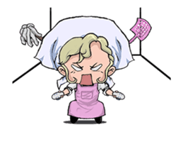 Elegant girl- Q version of everyday life sticker #12456361