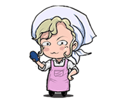 Elegant girl- Q version of everyday life sticker #12456362