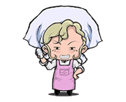 Elegant girl- Q version of everyday life sticker #12456364