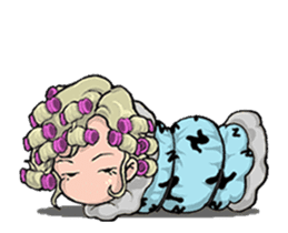 Elegant girl- Q version of everyday life sticker #12456365