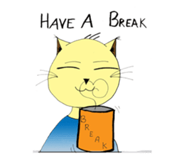 Foi Thong - The sensitive cat sticker #12456776