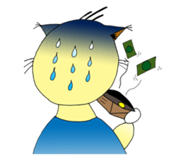 Foi Thong - The sensitive cat sticker #12456789
