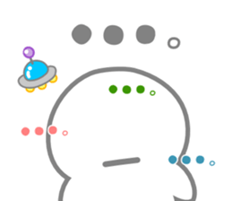 UFO and Flying humanoid sticker #12457525