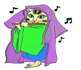 KABUKI color cat sticker #12458134