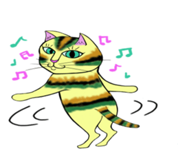 KABUKI color cat sticker #12458151