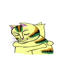 KABUKI color cat sticker #12458152