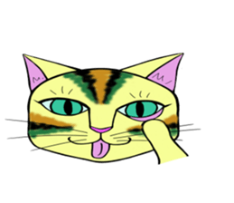 KABUKI color cat sticker #12458154