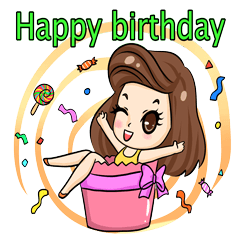 Nun : Greeting Happy Birthday to You.