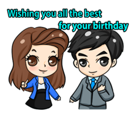 Nun : Greeting Happy Birthday to You. sticker #12458617