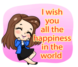 Nun : Greeting Happy Birthday to You. sticker #12458618