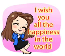 Nun : Greeting Happy Birthday to You. sticker #12458618