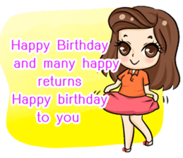 Nun : Greeting Happy Birthday to You. sticker #12458619