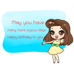 Nun : Greeting Happy Birthday to You. sticker #12458620