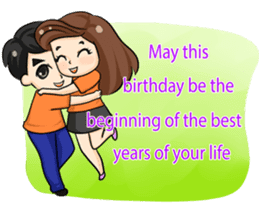 Nun : Greeting Happy Birthday to You. sticker #12458621