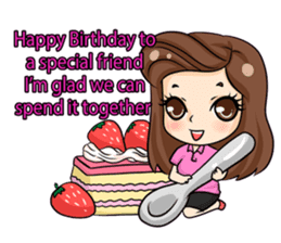 Nun : Greeting Happy Birthday to You. sticker #12458623