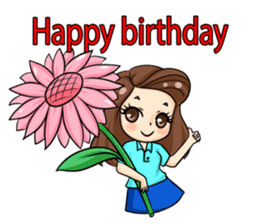 Nun : Greeting Happy Birthday to You. sticker #12458627