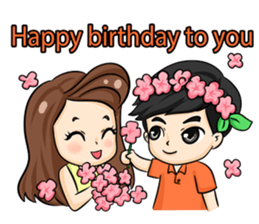 Nun : Greeting Happy Birthday to You. sticker #12458629