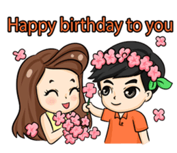 Nun : Greeting Happy Birthday to You. sticker #12458629