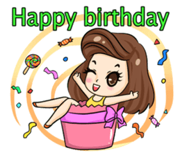 Nun : Greeting Happy Birthday to You. sticker #12458632