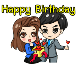 Nun : Greeting Happy Birthday to You. sticker #12458633