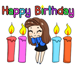 Nun : Greeting Happy Birthday to You. sticker #12458634