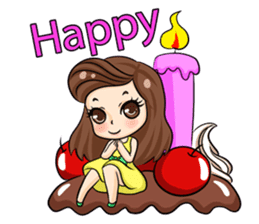 Nun : Greeting Happy Birthday to You. sticker #12458636