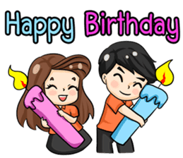 Nun : Greeting Happy Birthday to You. sticker #12458637