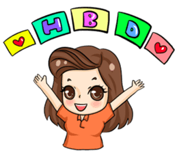 Nun : Greeting Happy Birthday to You. sticker #12458639