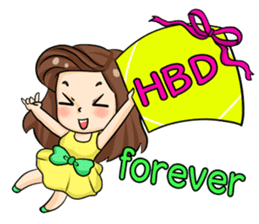 Nun : Greeting Happy Birthday to You. sticker #12458640