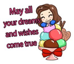 Nun : Greeting Happy Birthday to You. sticker #12458642