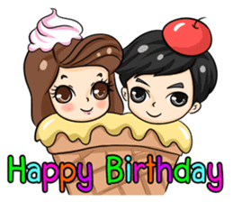 Nun : Greeting Happy Birthday to You. sticker #12458645