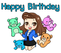 Nun : Greeting Happy Birthday to You. sticker #12458646