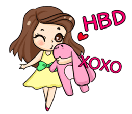 Nun : Greeting Happy Birthday to You. sticker #12458648