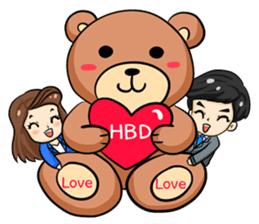 Nun : Greeting Happy Birthday to You. sticker #12458649