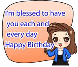 Nun : Greeting Happy Birthday to You. sticker #12458650