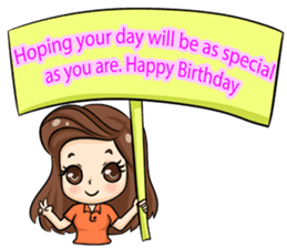 Nun : Greeting Happy Birthday to You. sticker #12458651